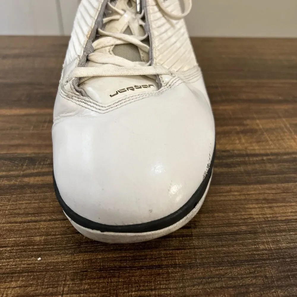 Jordan 2009 White Metallic Silver Men’s‎ Sneakers Shoes Size 17